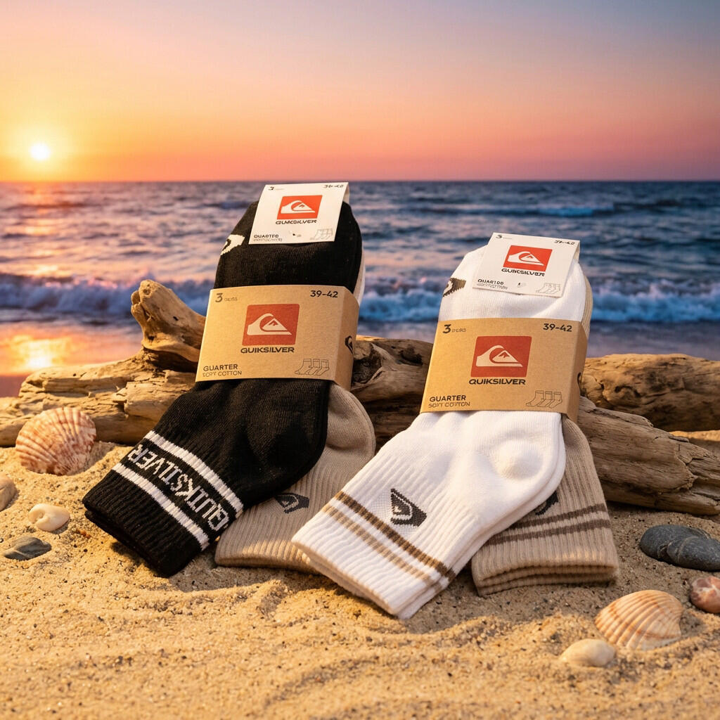 Quiksilver Confezione di calzini da uomo QUARTER Set da 6 paia Sport 5/7