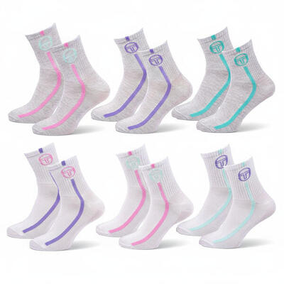 Sergio Tacchini Confezione di calzini corti da donna Quarter Confezione da 6