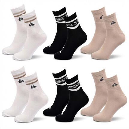 Quiksilver Pack de Chaussettes Homme QUARTER Lot 6 Paires Sport