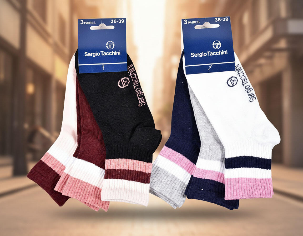 Sergio Tacchini Conjunto de meias curtas para menina Quarter Conjunto de 6 5/7
