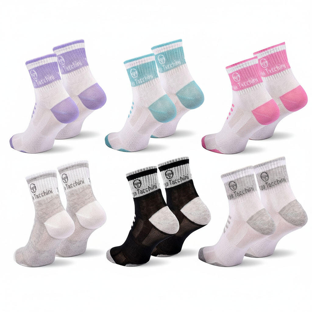 Sergio Tacchini Pack Chaussettes Courte Femme Quarter   Lot de 6 3/7