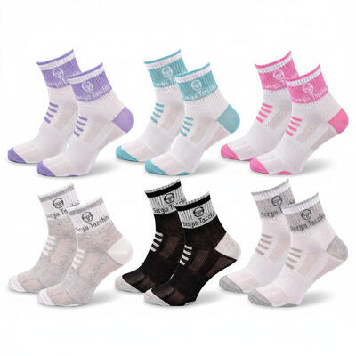 Sergio Tacchini Confezione di calzini corti da donna Quarter Confezione da 6