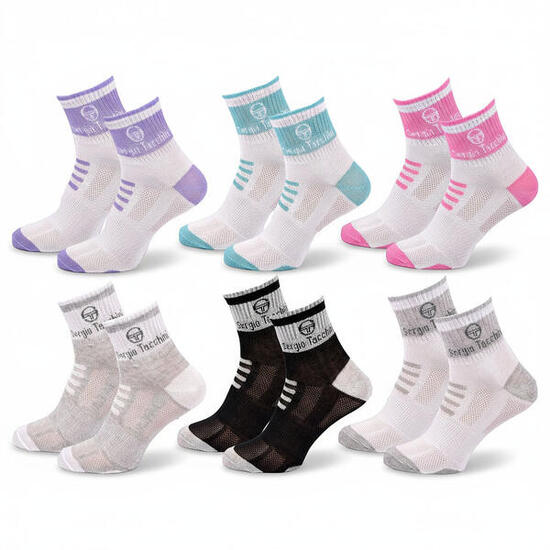 Sergio Tacchini Confezione di calzini corti da donna Quarter Confezione da 6