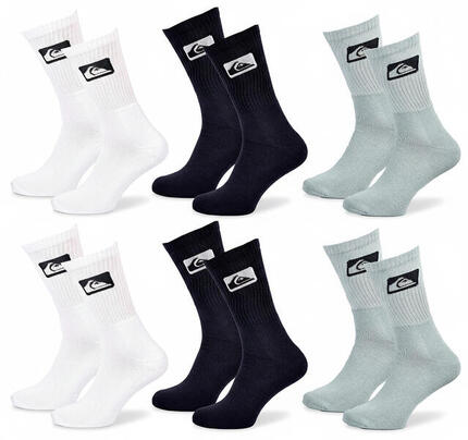 Quiksilver Pack de Chaussettes Homme Crew Lot 6 Paires Sport Cushioned