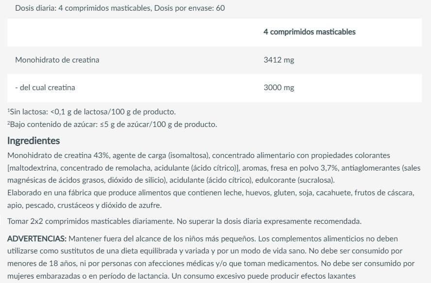 Kreatin-Bonbons – 240 Kautabletten [BiotechUSA] Rote Beeren Biotech USA 3/4