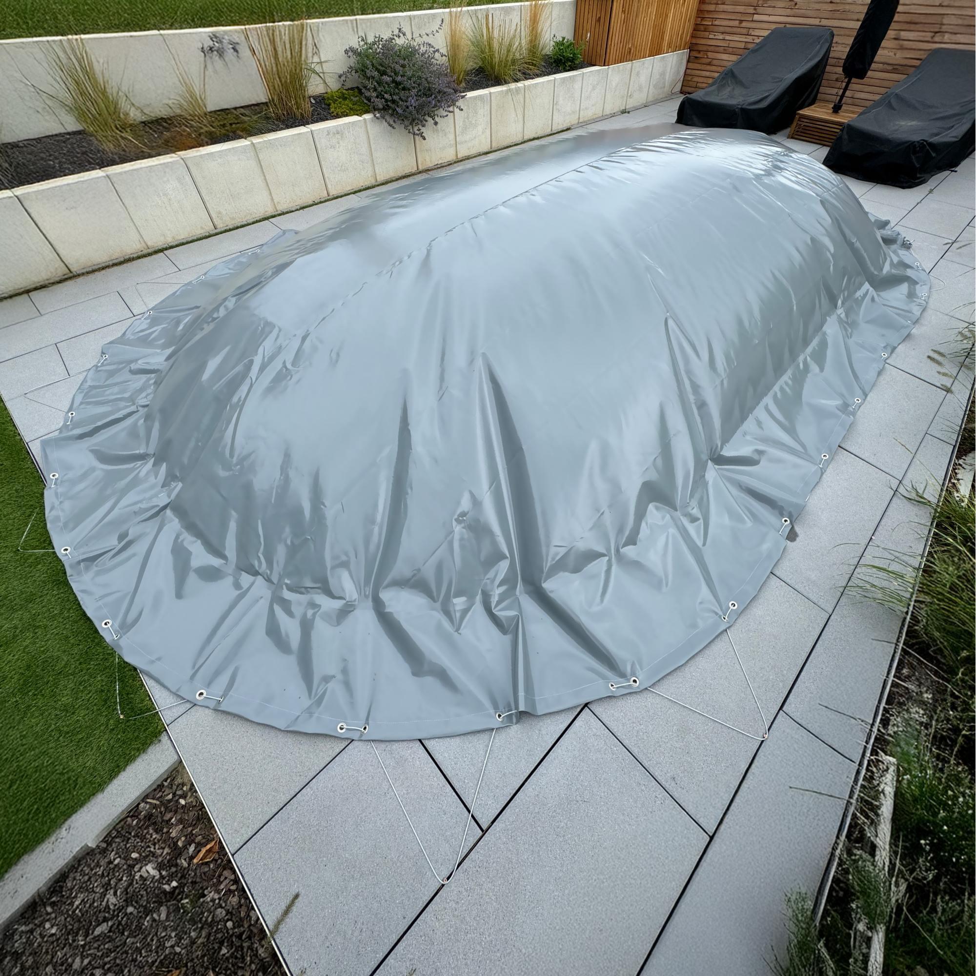 Luftkissen Poolabdeckung CF Aeroshield, aufblasbare Abdeckplane oval
achtform 62 3/7