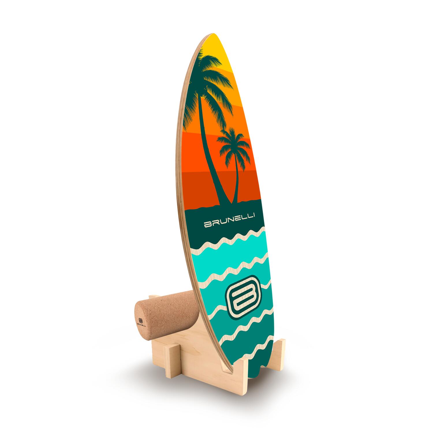 Set Balance Board Halfshell 88 cm avec rouleau liège & demi-sphère 5/6