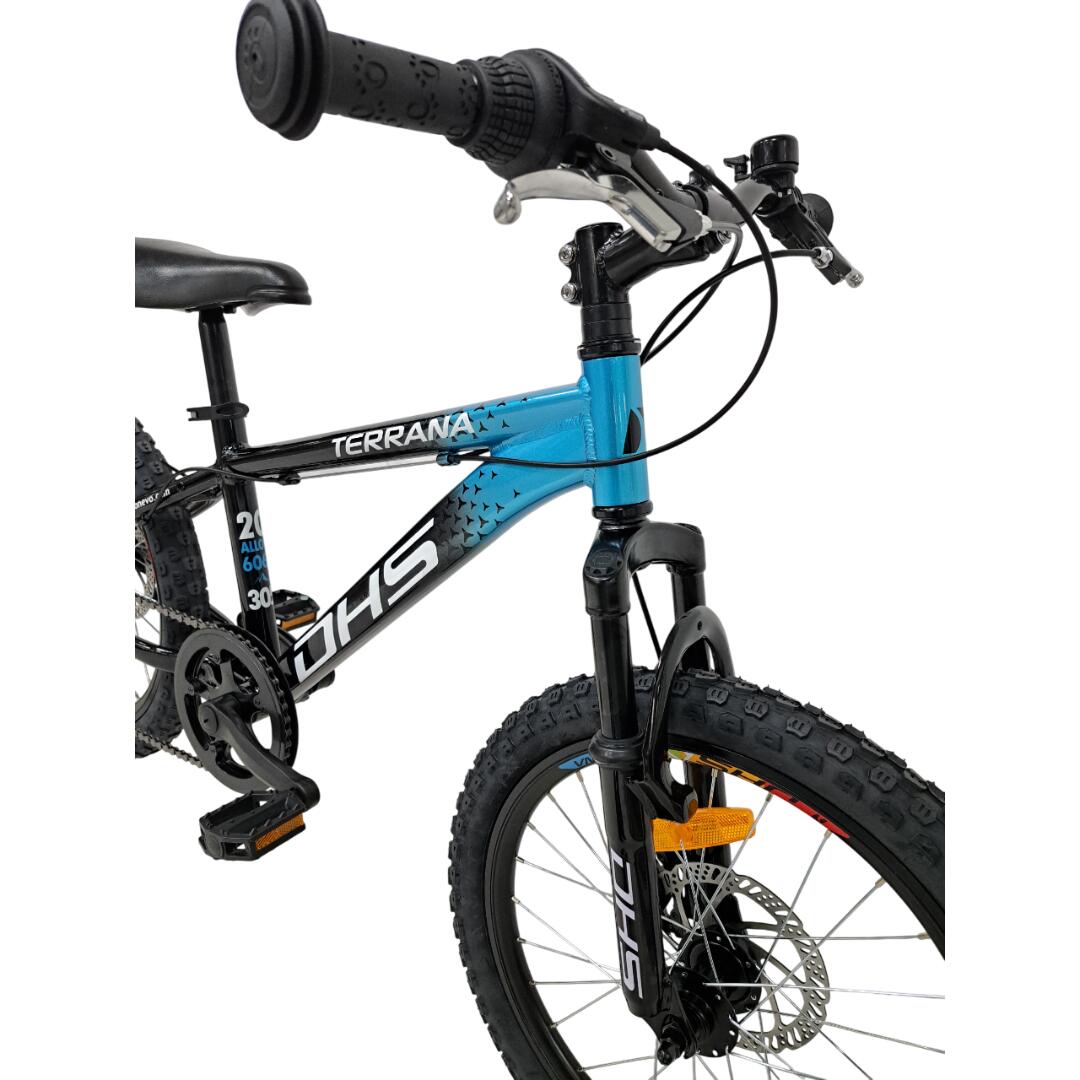 Kinderfahrrad DHS Terrana 2023 – 20 Zoll, Modell 2026, schwarz-blau 3/7