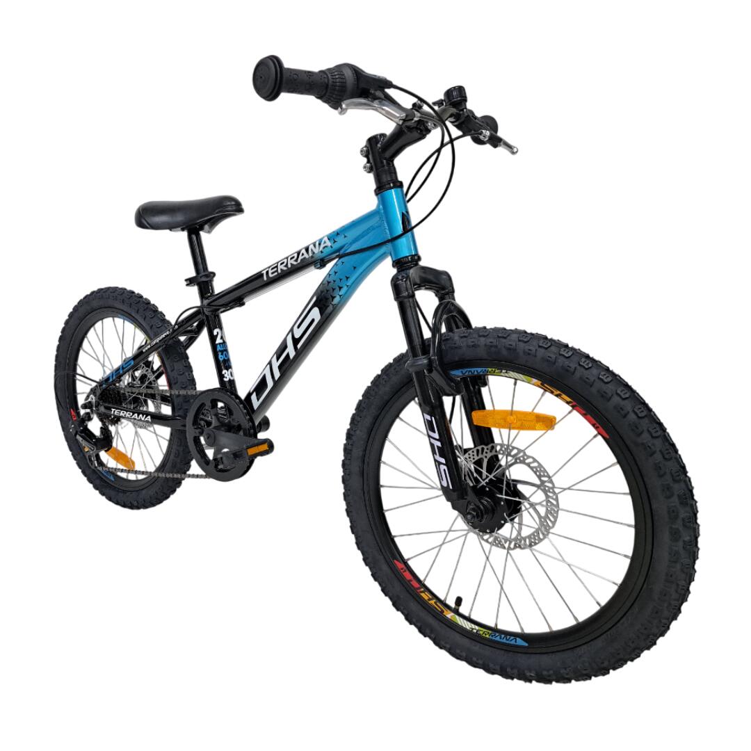 Kinderfahrrad DHS Terrana 2023 – 20 Zoll, Modell 2026, schwarz-blau 2/7