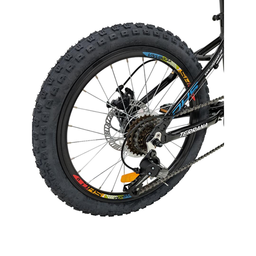 Kinderfahrrad DHS Terrana 2023 – 20 Zoll, Modell 2026, schwarz-blau 7/7