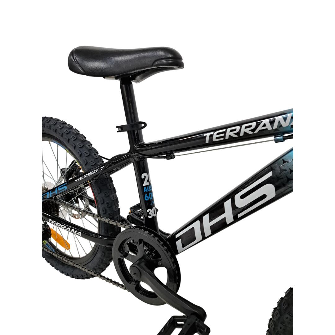Kinderfahrrad DHS Terrana 2023 – 20 Zoll, Modell 2026, schwarz-blau 4/7