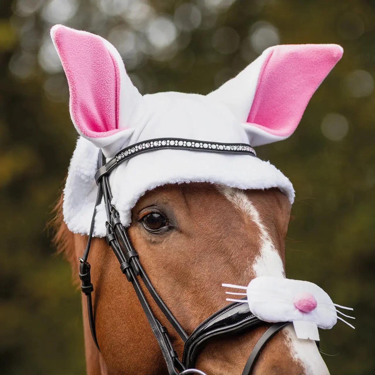 Cappello per cavallo con orecchie di coniglio di Pasqua QHP 3/3