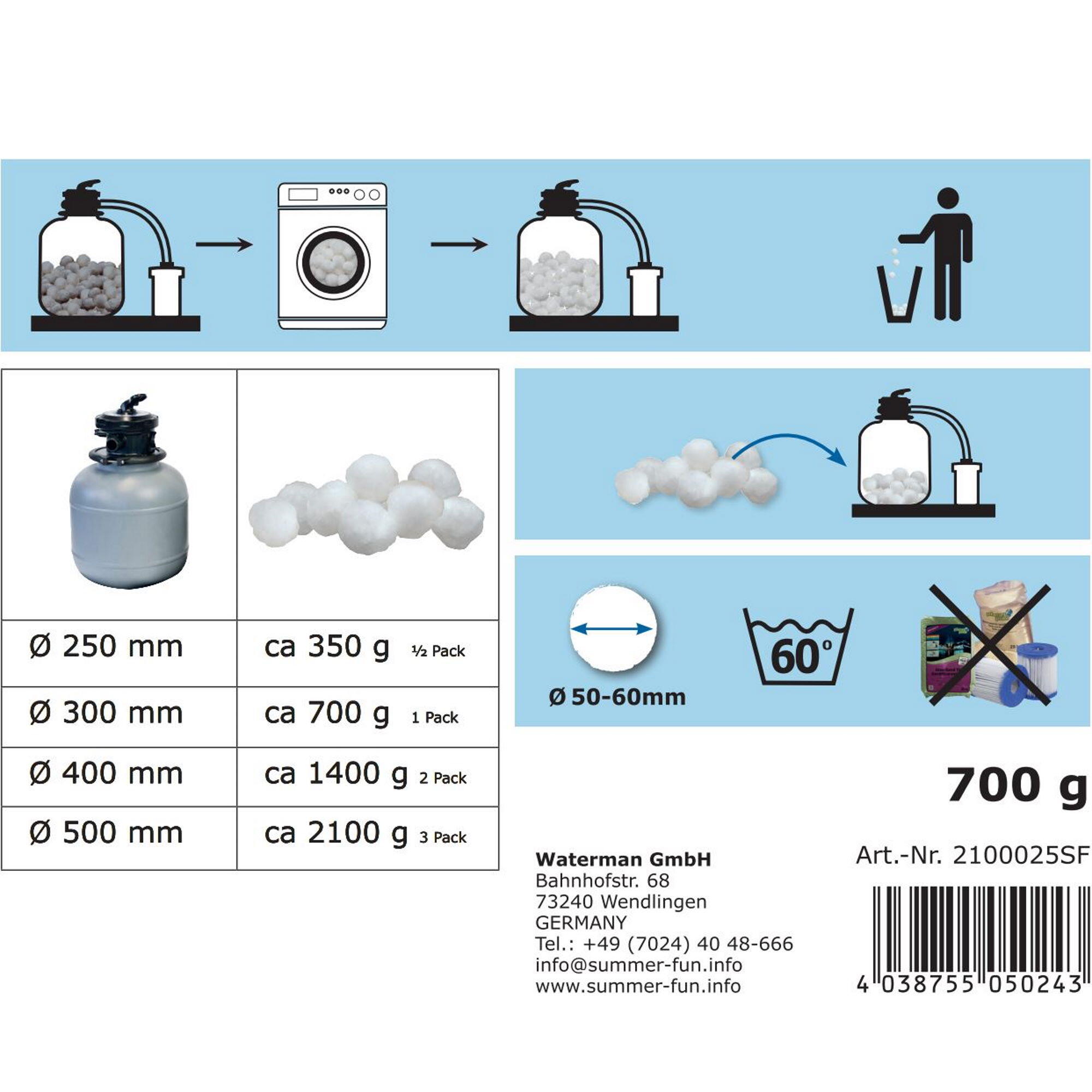 Chemo Flow Filterbälle für Filteranlagen 700g 5/7
