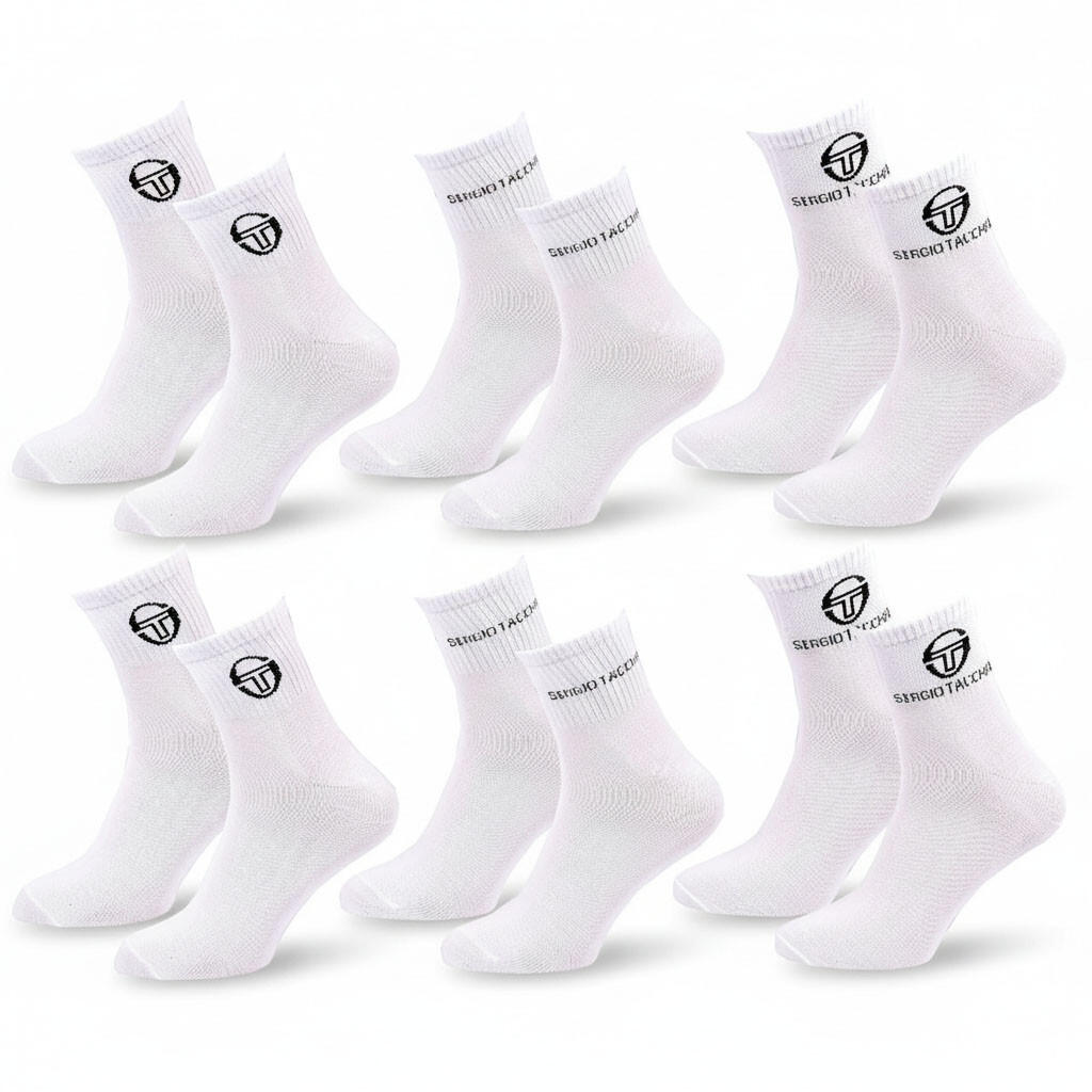 Sergio Tacchini Pack Calcetines Cortos Mujer Quarter Lote de 6 3/7