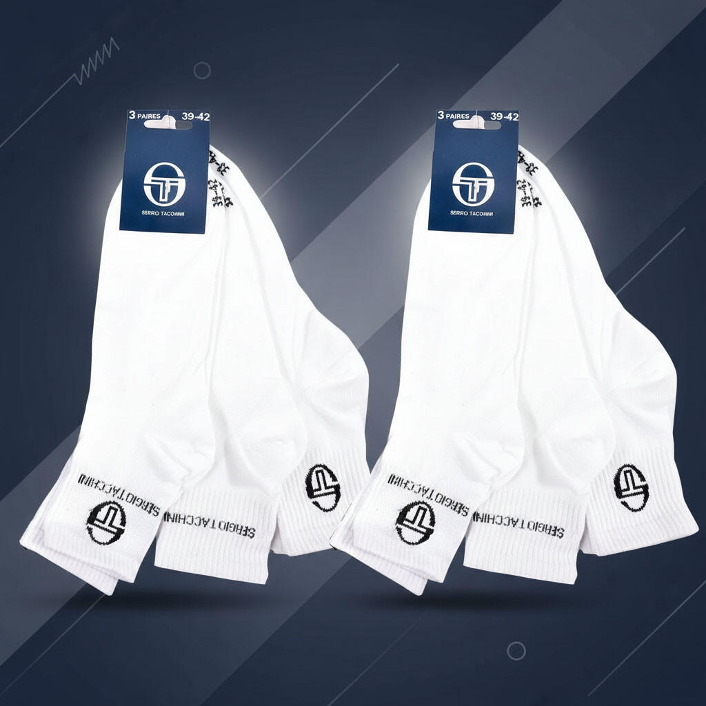 Sergio Tacchini Pack Calcetines Cortos Mujer Quarter Lote de 6 5/7