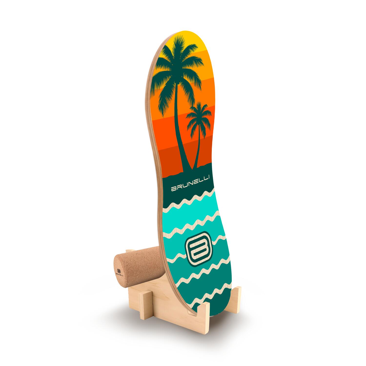 Peanut 86cm Balance Board Set mit Korkrolle & Halbkugel – Komplettset 5/6