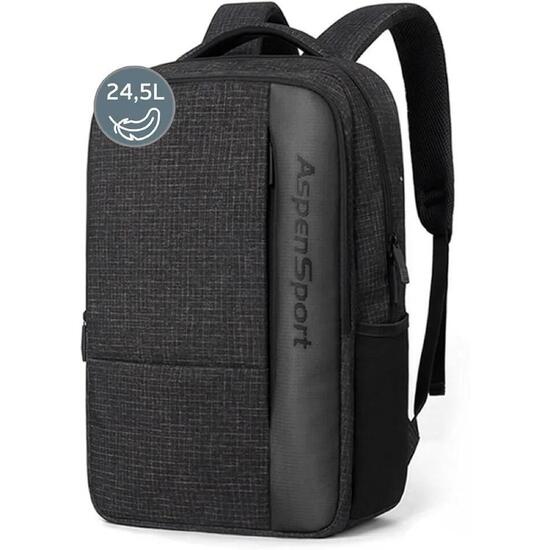 Plecak Aspensport Plecak 24,5 L Czarny w kratkę Czarny