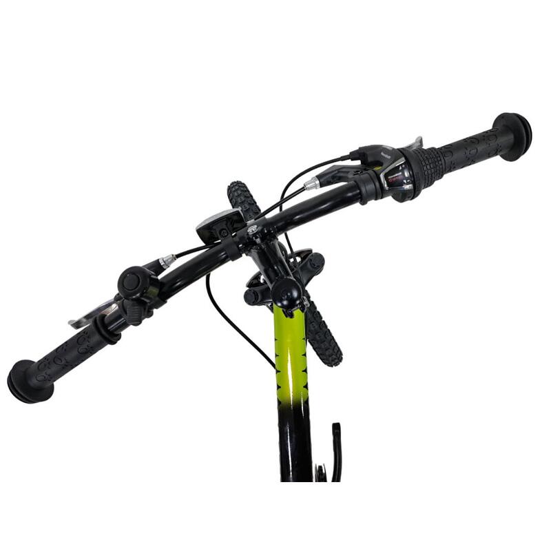 Bicicleta Copii Dhs Terrana 2023, model 2026 - 20 Inch, Negru-Verde