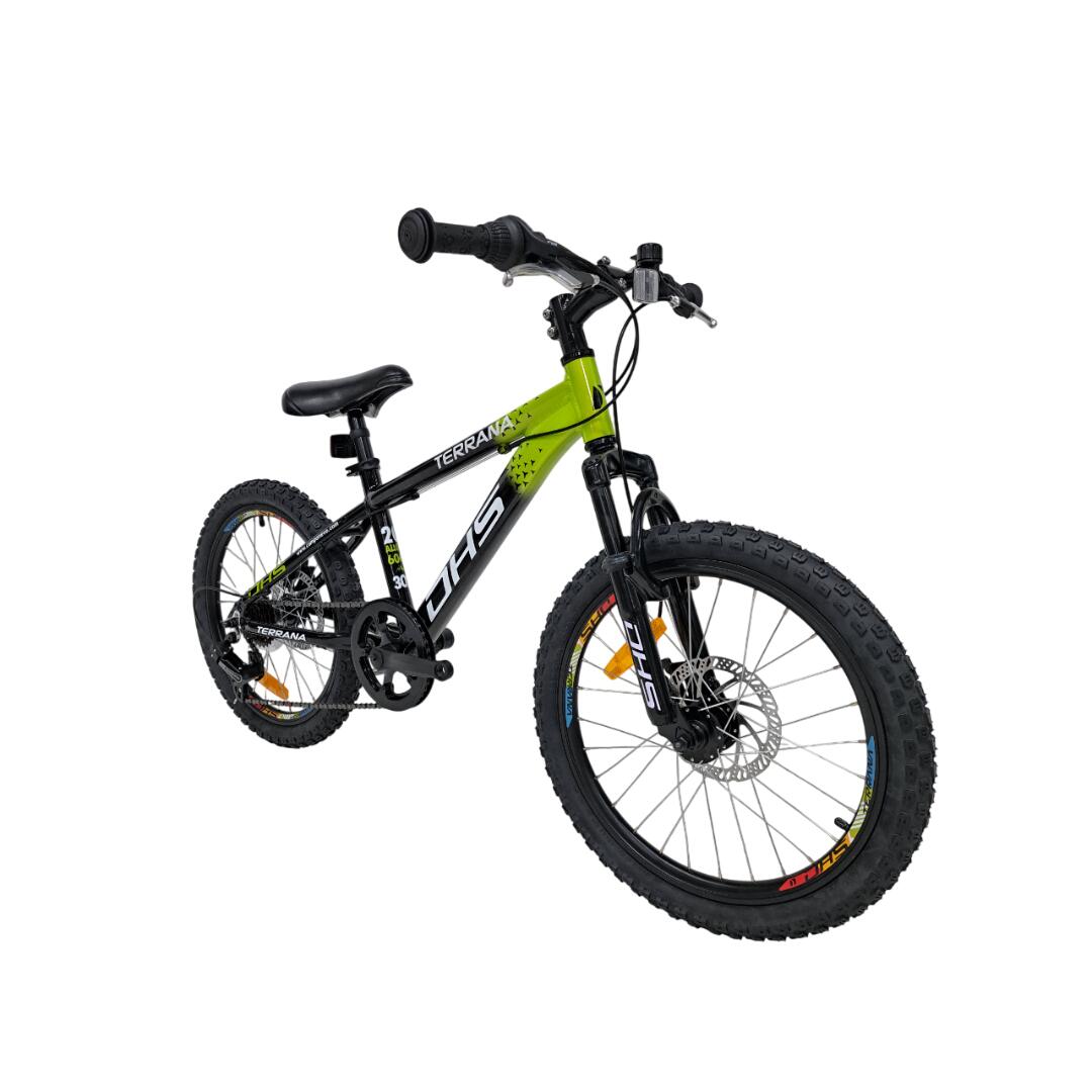 Kinderfahrrad DHS Terrana 2023 – 20 Zoll, Modell 2026, schwarz-grün 2/7