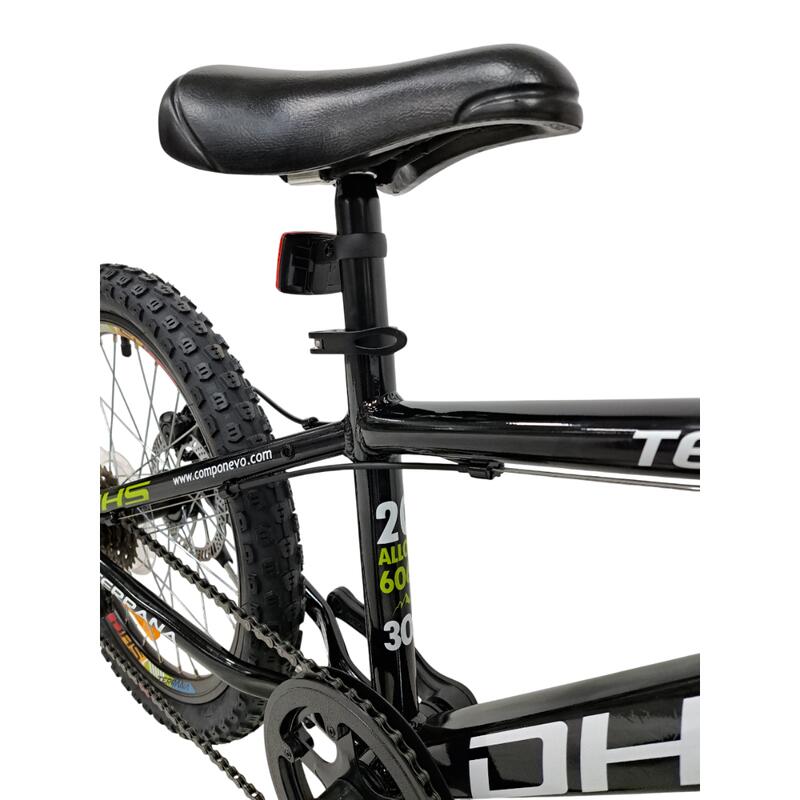 Bicicleta Copii Dhs Terrana 2023, model 2026 - 20 Inch, Negru-Verde