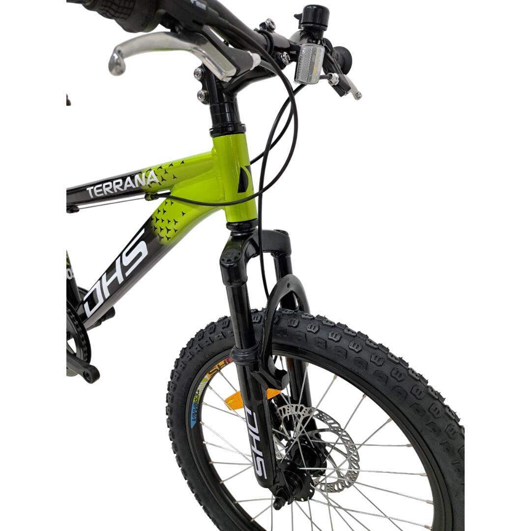 Kinderfahrrad DHS Terrana 2023 – 20 Zoll, Modell 2026, schwarz-grün 5/7