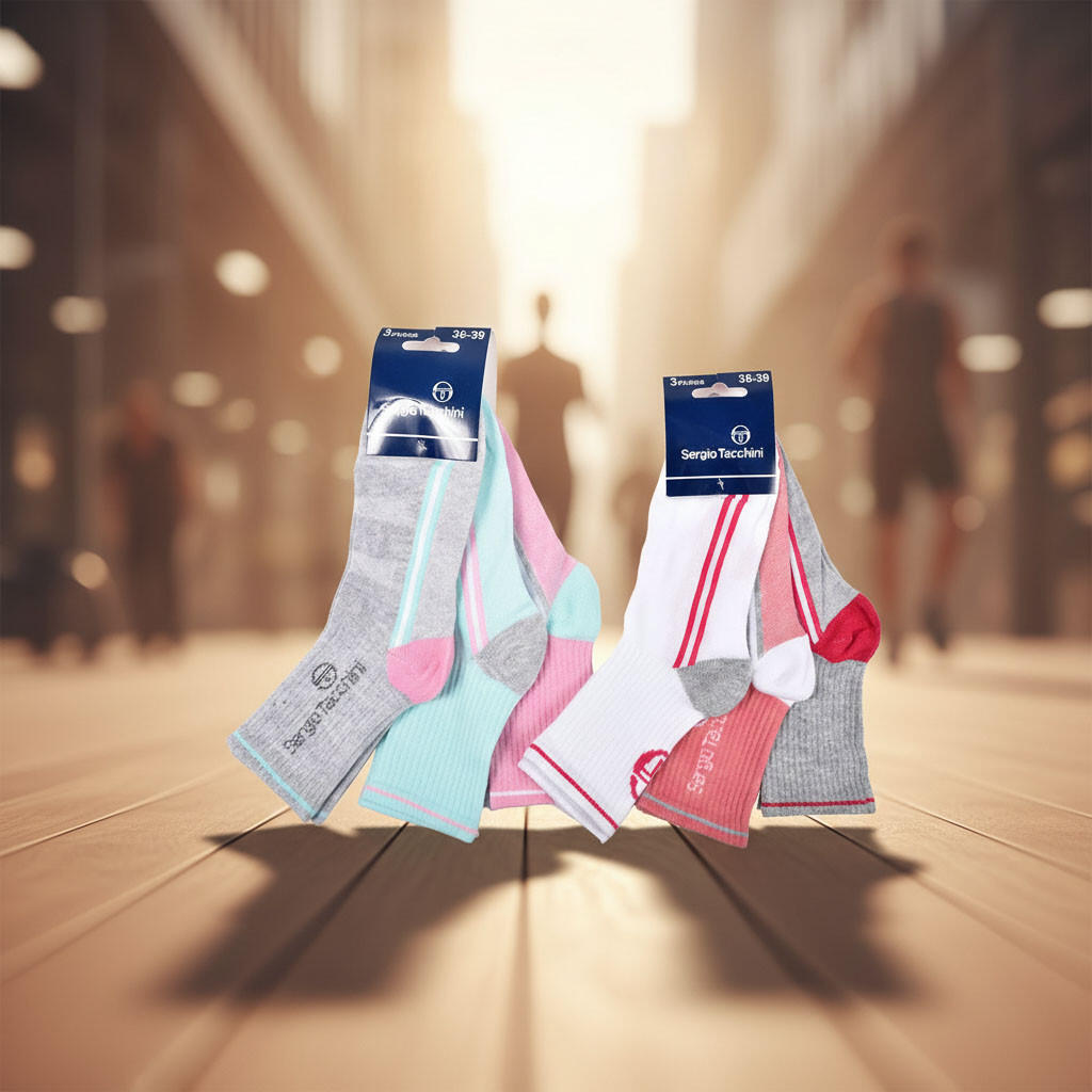 Sergio Tacchini Pack Calcetines cortos para niña Quarter Lote de 6 5/7