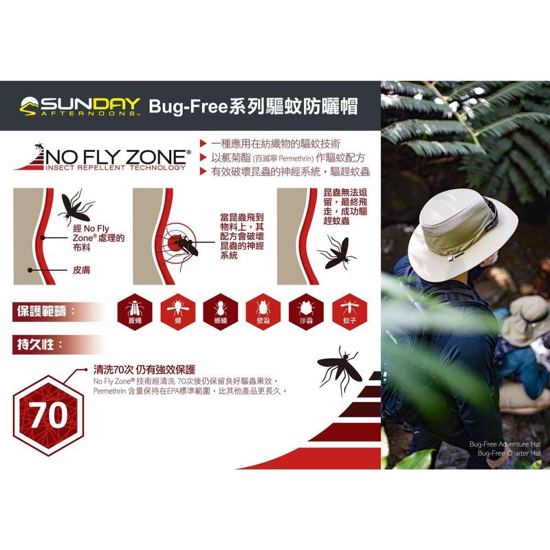 UPF50+ Bug Free Adventure Hat Tan L/XL