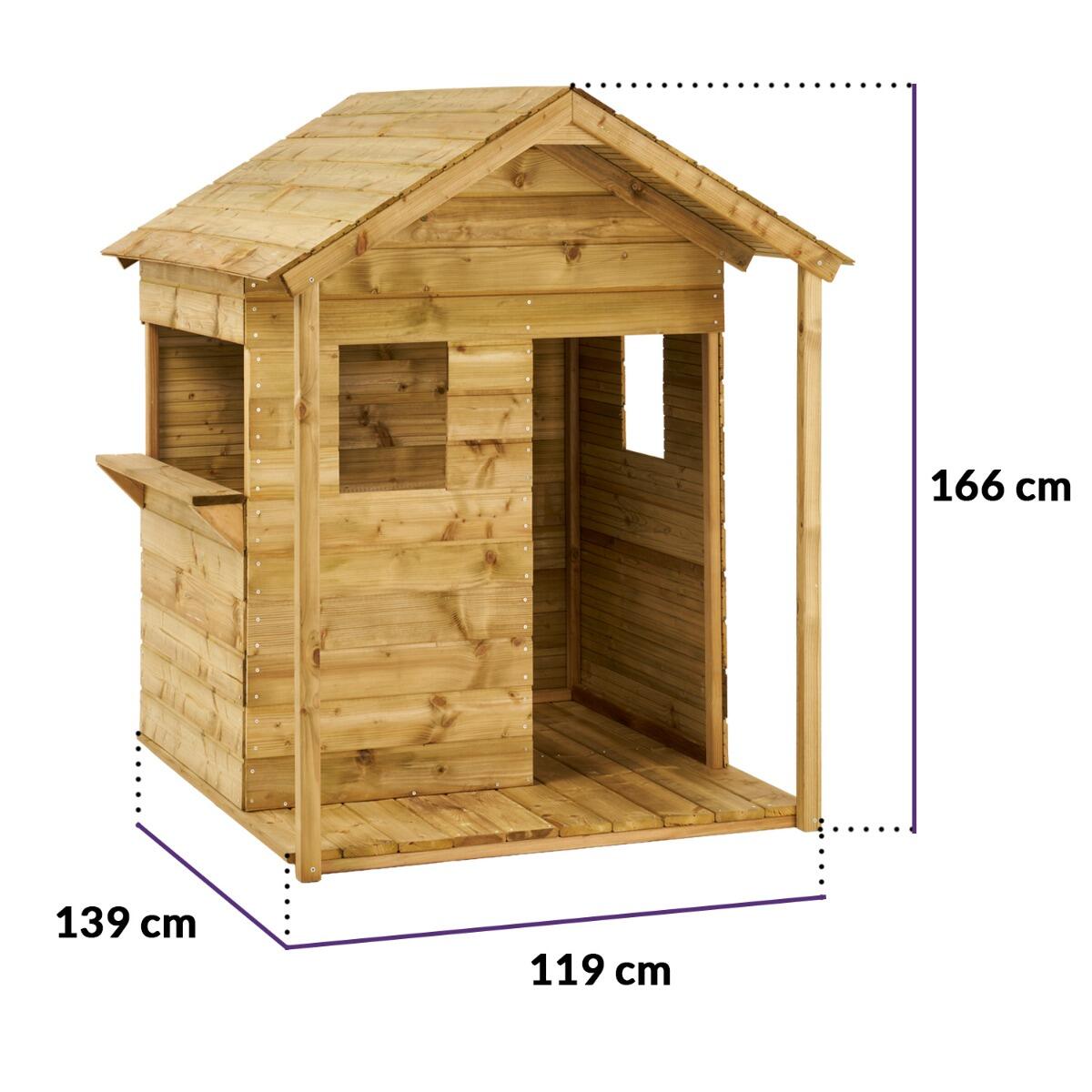 Casita de juegos de madera para niños: Mostrador - Casita de juegos 3/5