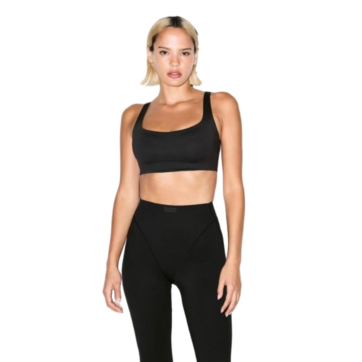 x SKIMS Women's Weightless Layers V-Line 26' Legging Obsidian 3/5