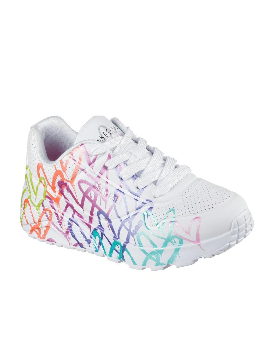 Zapatillas para Niña Skechers  uno lite metallic joy  Blanco 3/5