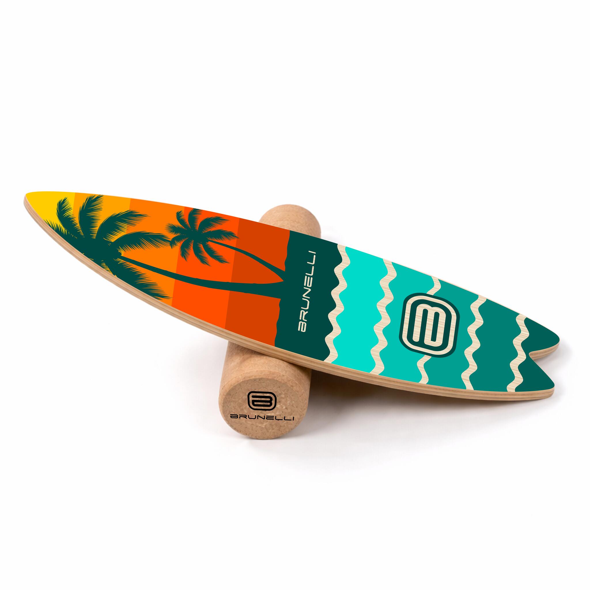 Surfer Balance Board Set mit Korkrolle & Halbkugel – Komplettset 2/6
