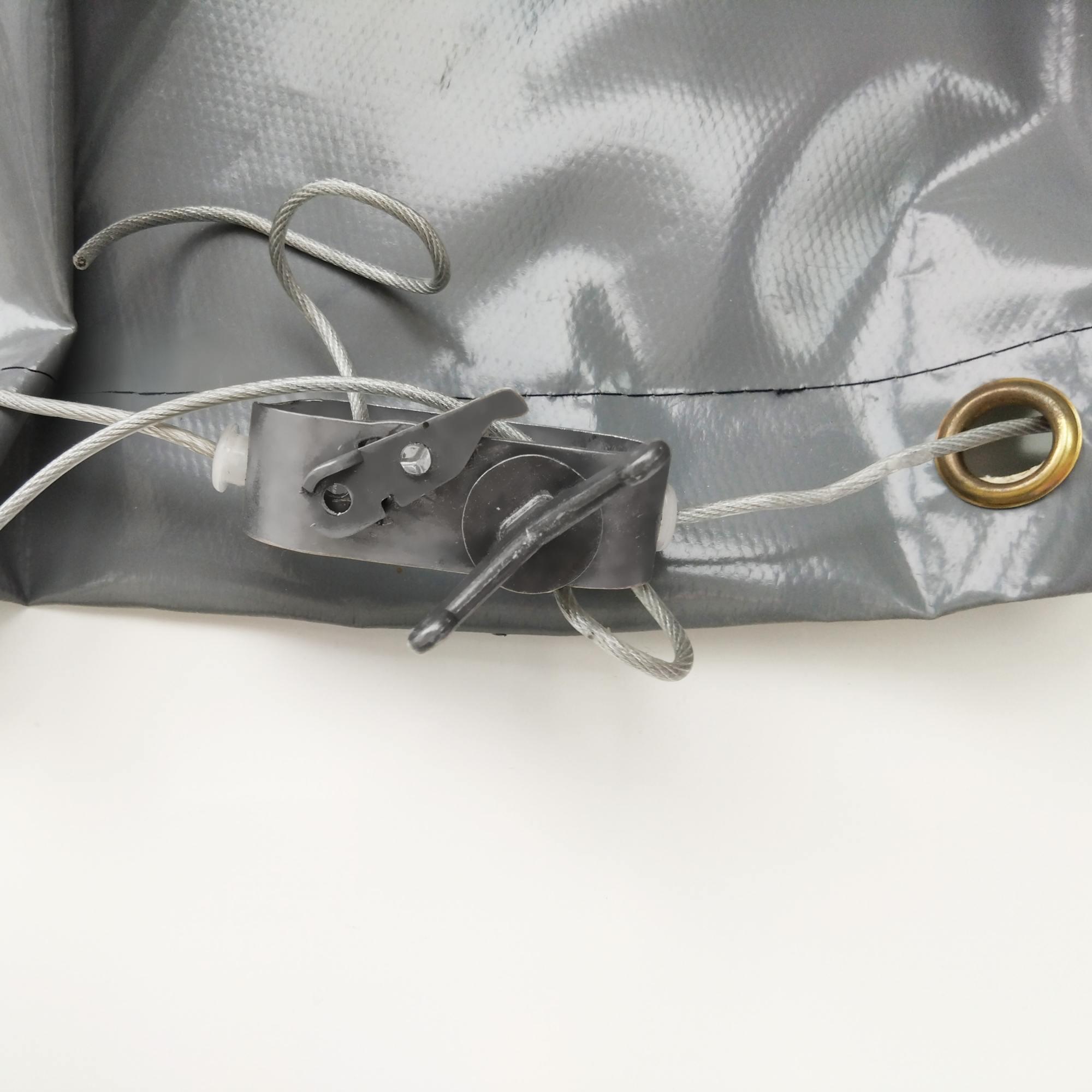 Luftkissen Poolabdeckung, aufblasbare Abdeckplane rund Ø 550 cm, 580
g/m² grau m 4/7