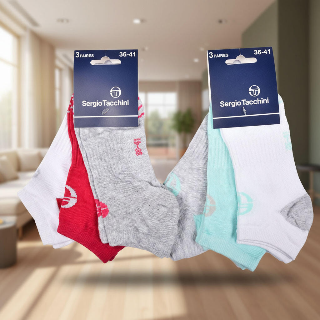 Sergio Tacchini Pack Chaussettes courtes Femme Sneaker  Lot de 6 5/7