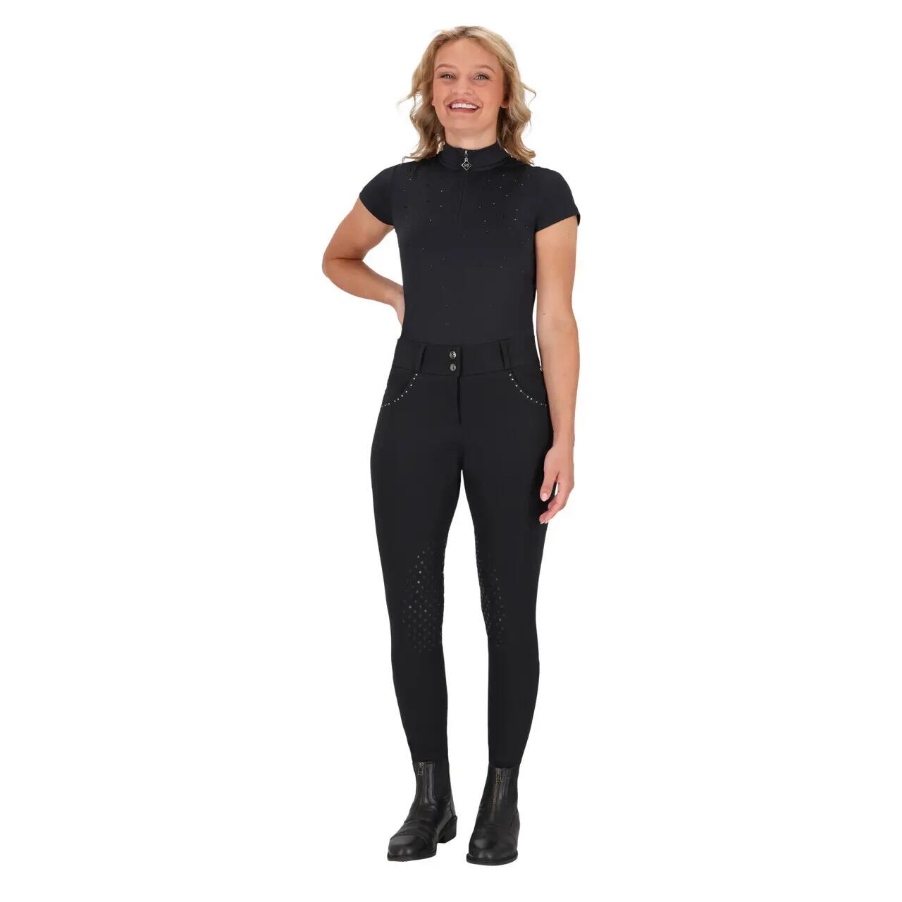 Reithose mid grip Damen QHP Oakleigh 3/6