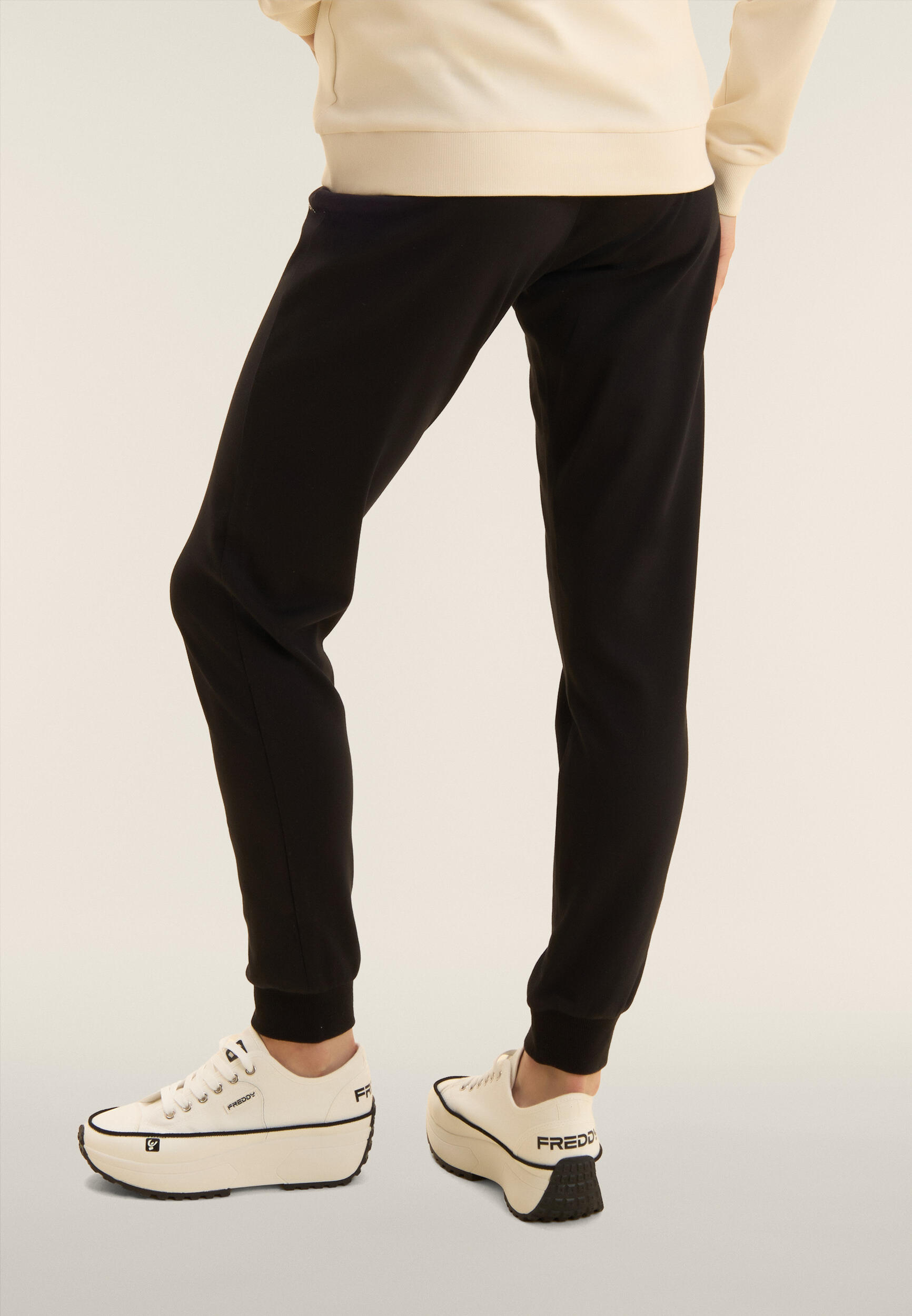 Jumpsuit met ritssluiting en capuchon met animalier voering 5/5