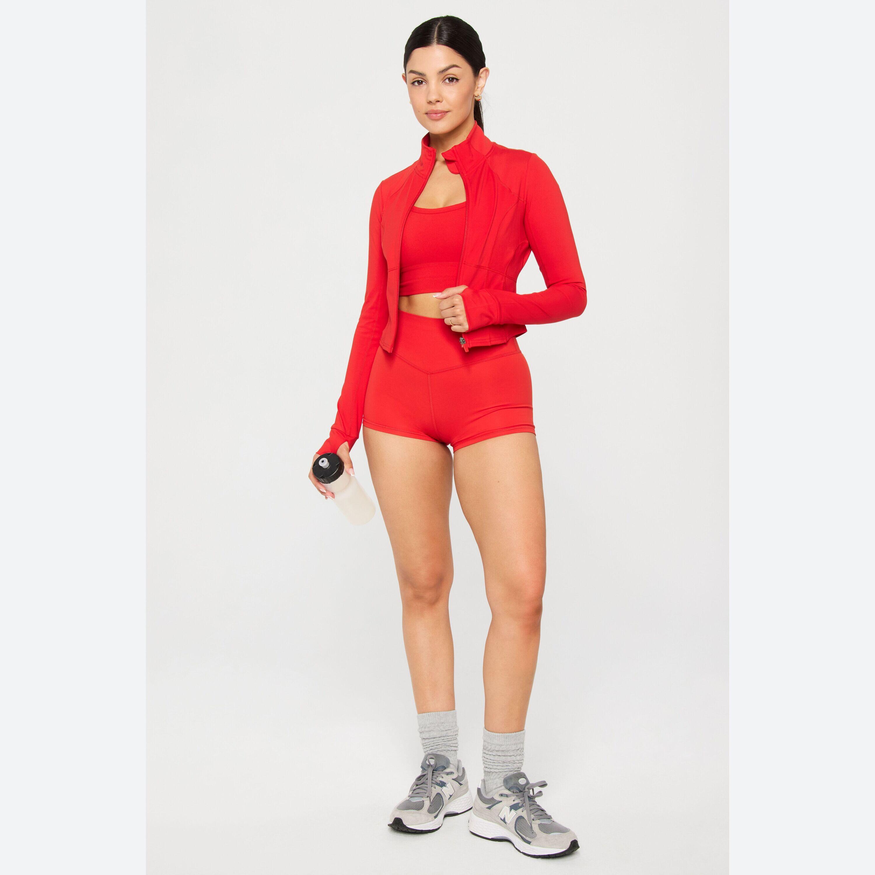 Damesjasje Perfect Storm Cropped Train Jacket, Gemaakt Van Elastisch Materiaal. 3/4
