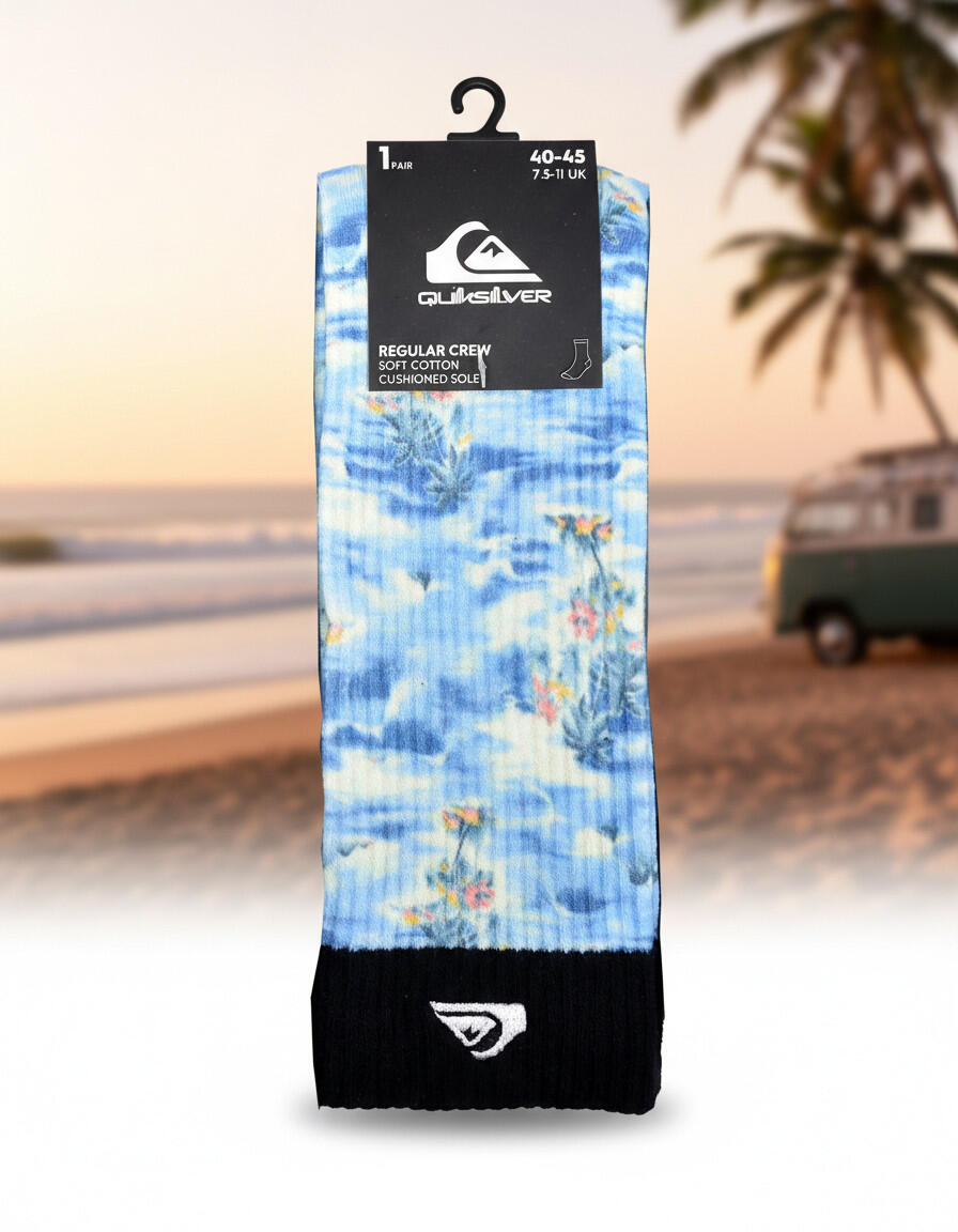 Quiksilver Set di calzini da uomo Crew LONG Lifestyle Set da 2 paia 5/7