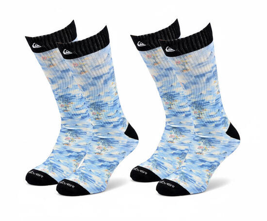 Quiksilver Pack de Chaussettes Homme Crew LONG Lifestyle Pack de 2 Paires