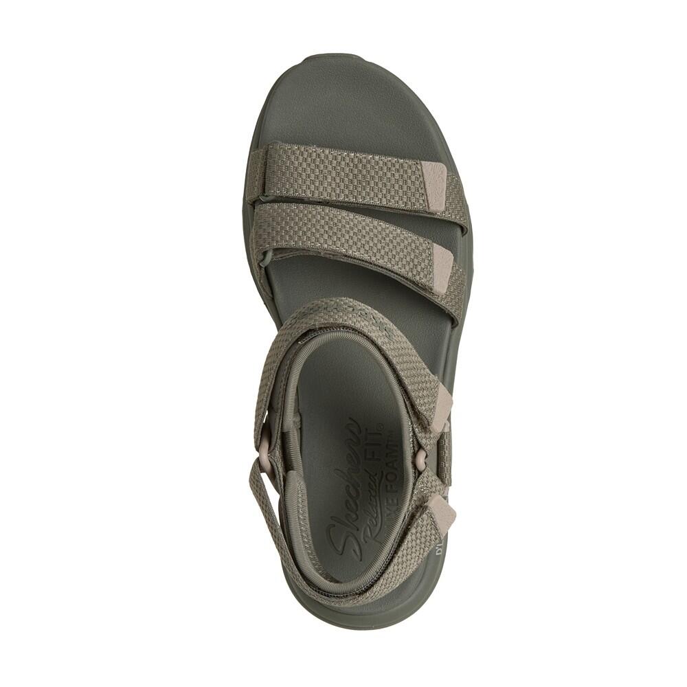 SANDALE pour   Pasear FEMME Skechers D'lux Walker Sandal KAKI 5/7