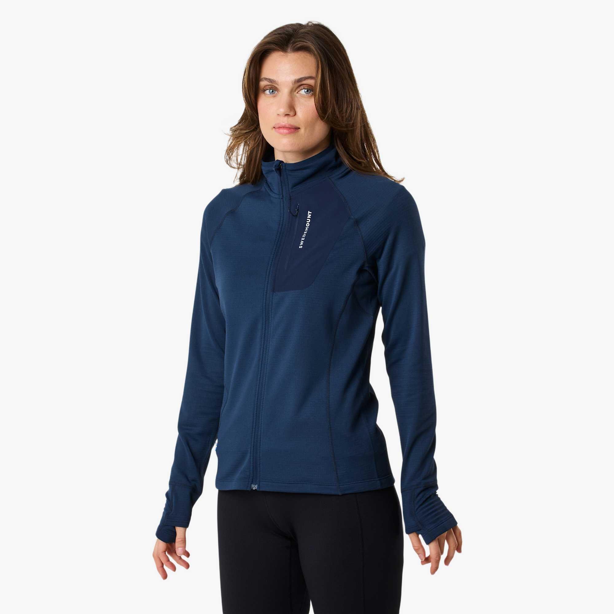 Pull randonnée femme respirant Ultra Light Tech Midlayer Full Zip entraînement 4/7