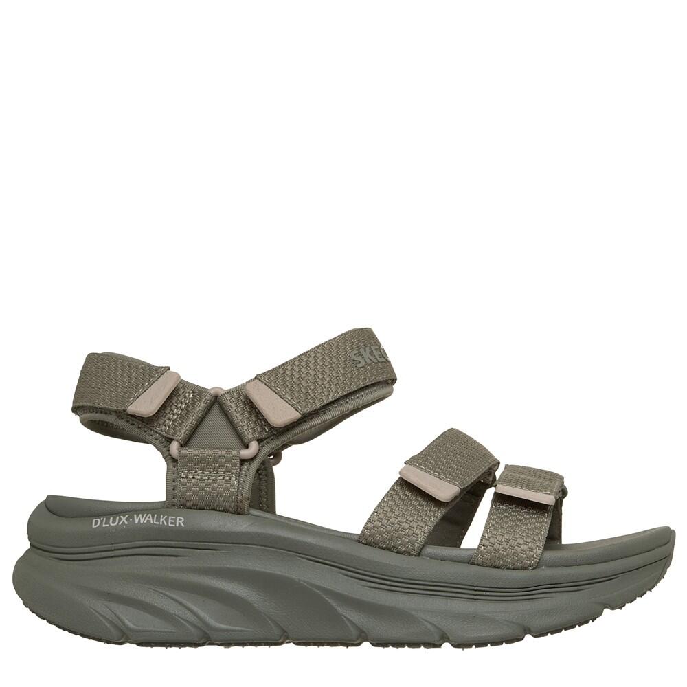 SANDALE pour   Pasear FEMME Skechers D'lux Walker Sandal KAKI 1/7
