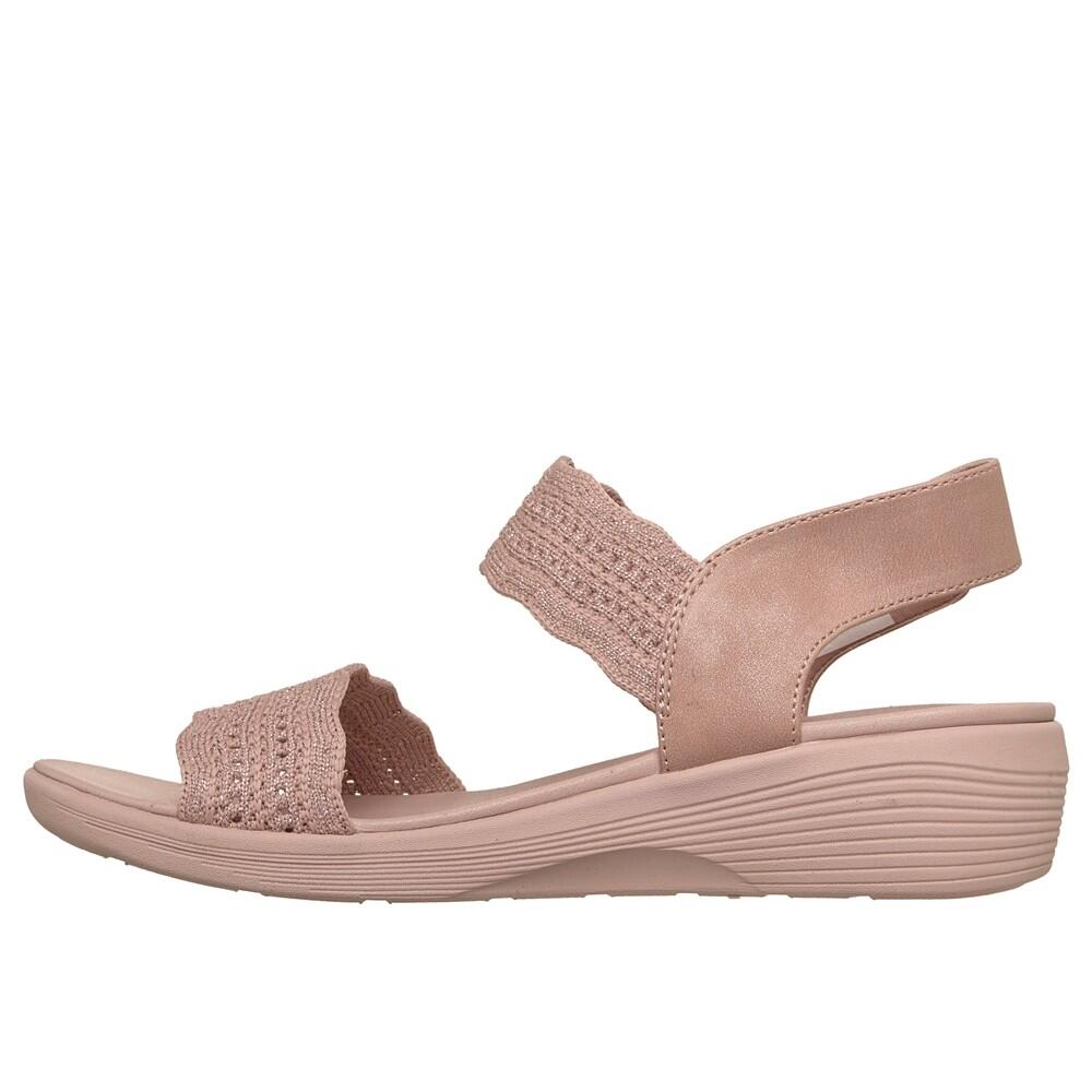 Sandalia Cuña Mujer Skechers Arya Favorite Finds Tejido Rosa 6/7