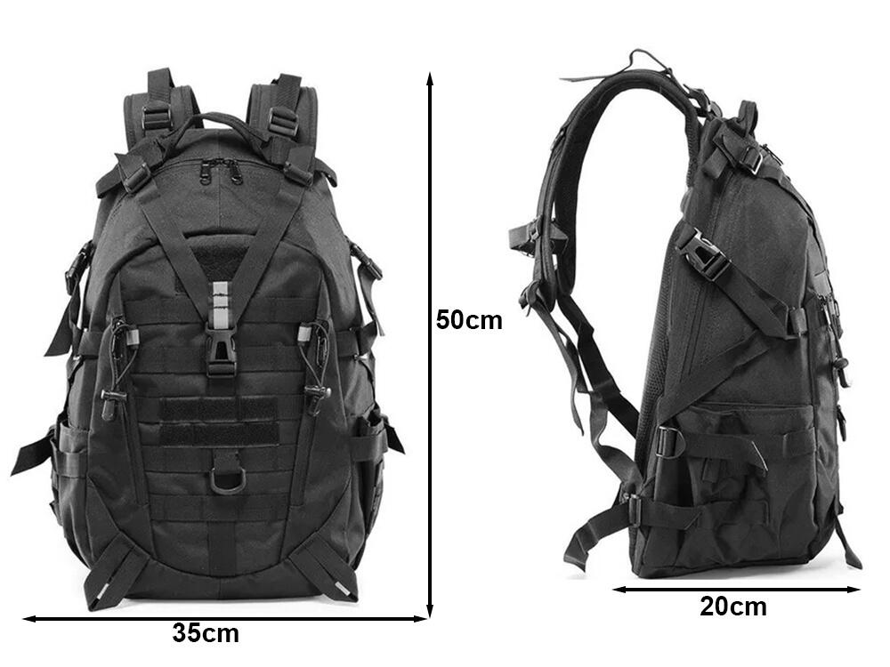 Sac à dos tactique militaire 30 litres noir 6/7