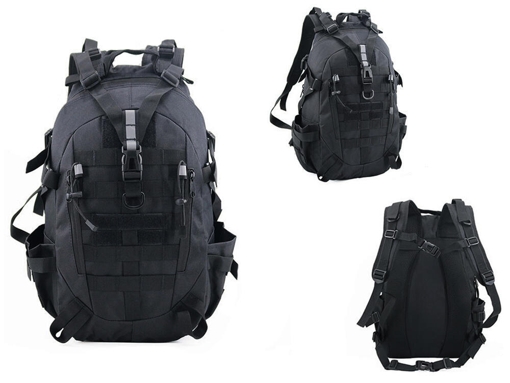 Sac à dos tactique militaire 30 litres noir 4/7