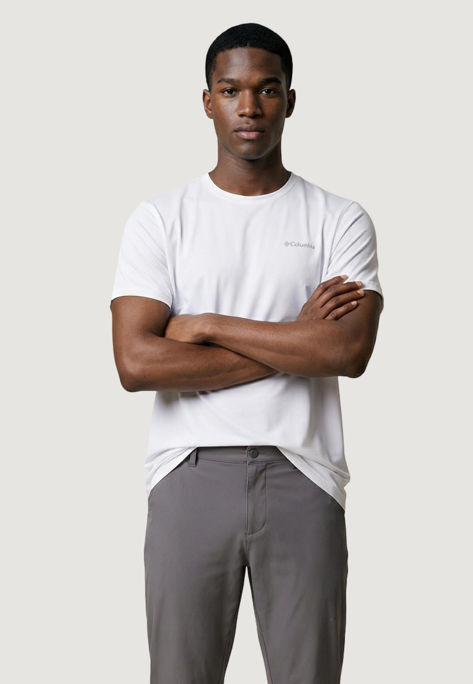 Columbia Columbia Hike Crew Camiseta Manga Corta blanco de hombre para