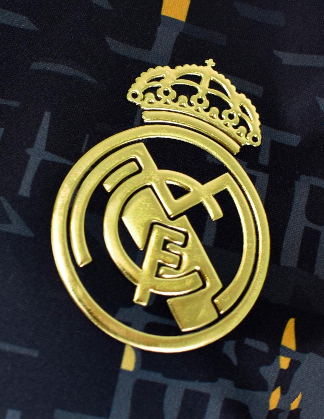 Maglia da allenamento per bambini Real Madrid Urban nera e dorata