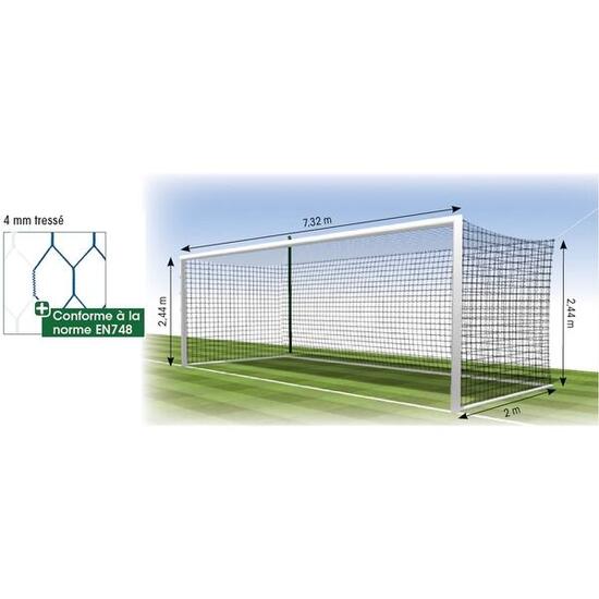 Filet football européen 4 mm MT 120 hexagonale Tremblay (x2)