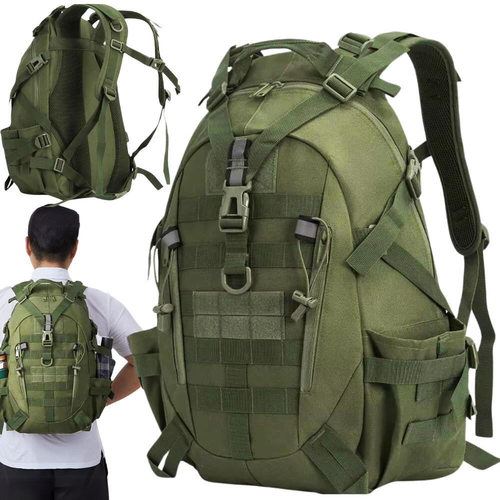Sac à dos 30 litres Sac de survie Vert armée 6/7