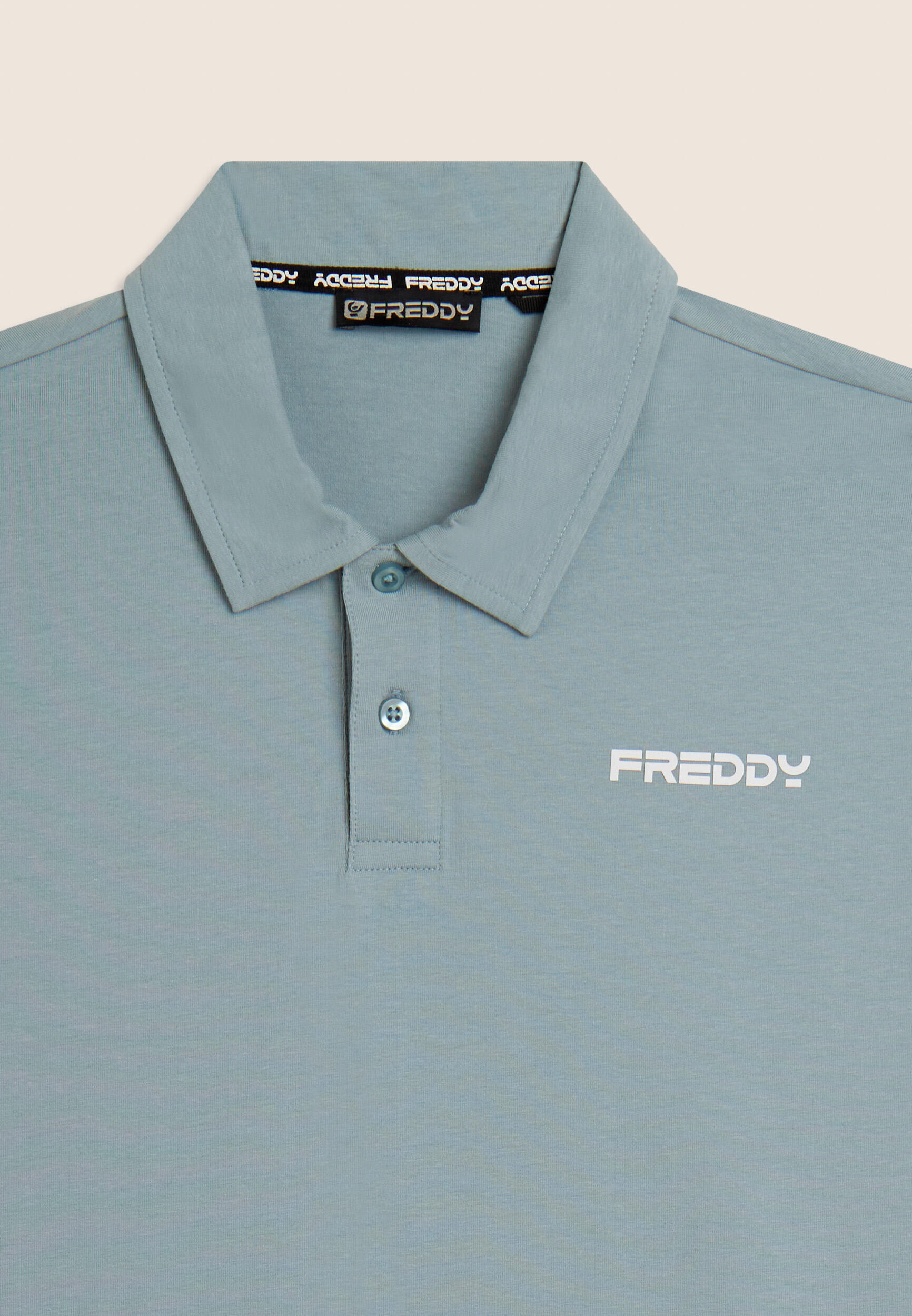 Polo in heavy jersey stretch con logo 3/3