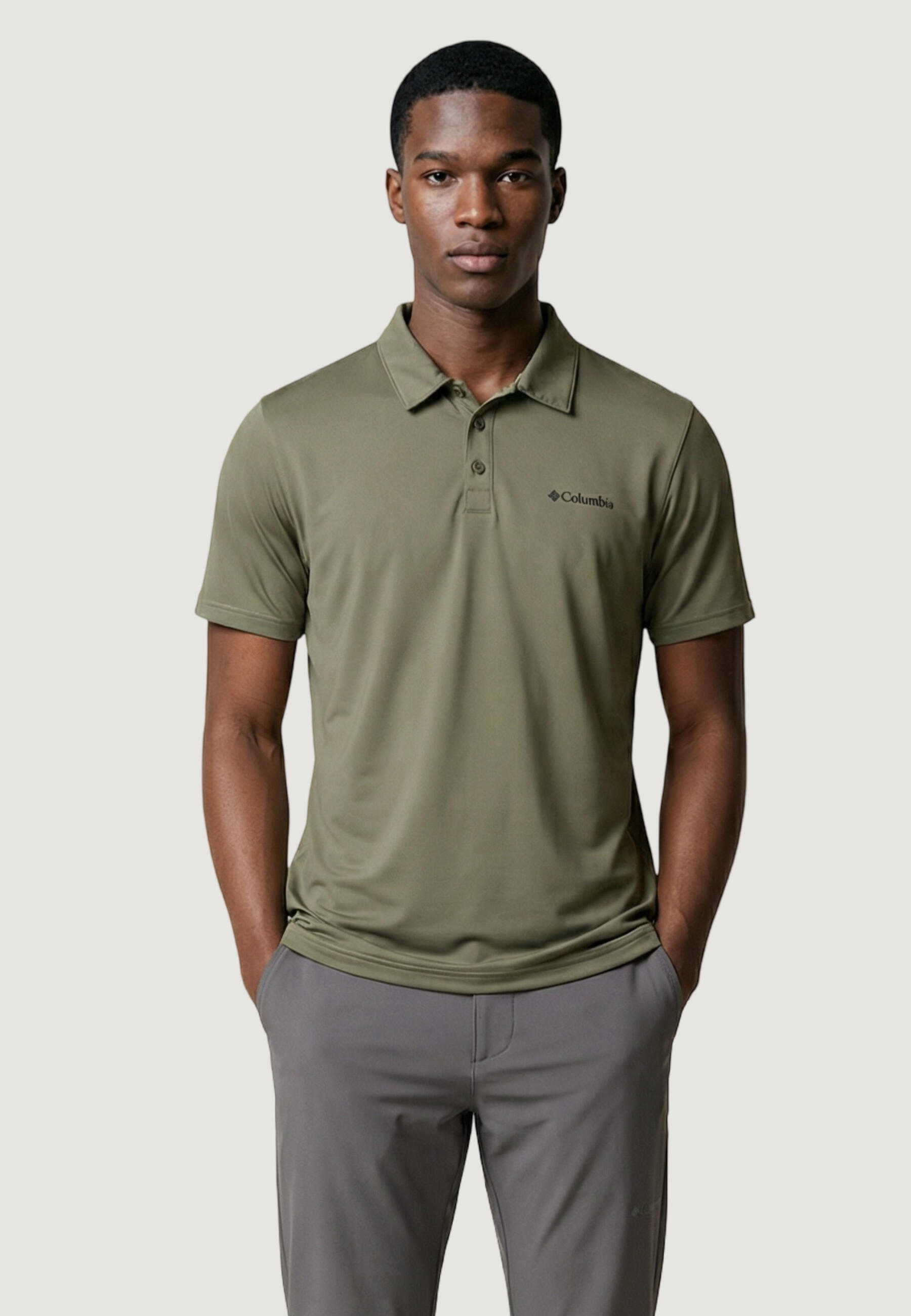 polo manches courtes Columbia Hike™ Polo HOMME vert fonce 1/5